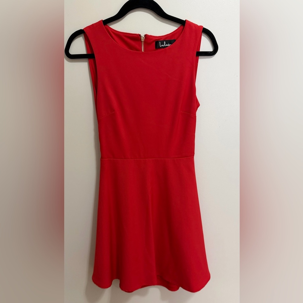 Lulu's Red Sleeveless Party Dress Size Medium